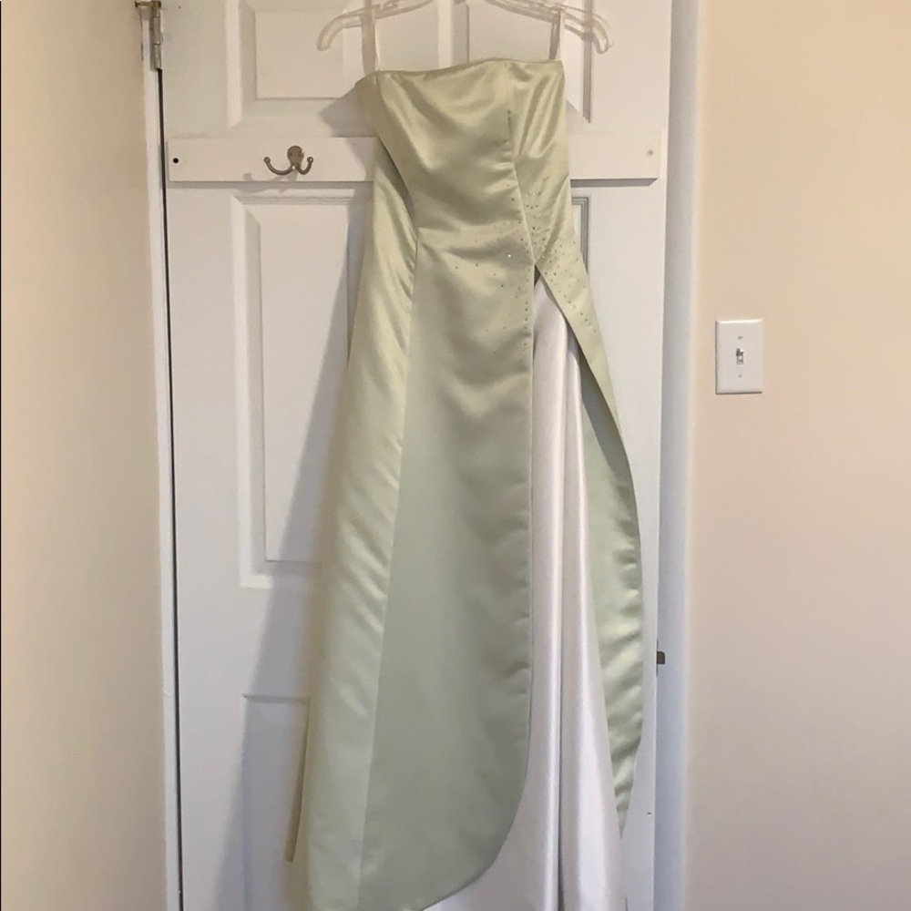Very light mint green prom dress